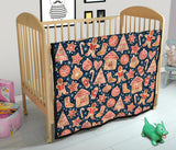 Christmas Gingerbread Cookie Pattern Premium Quilt