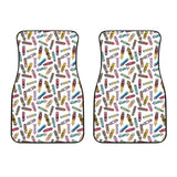 Skate Board Pattern Print Design 05 Front Car Mats