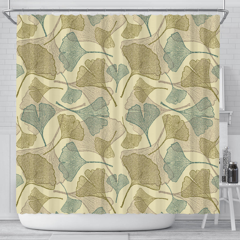 Ginkgo Leaves Design Pattern Shower Curtain Fulfilled In US