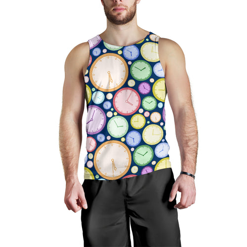 Colorful clock background Men Tank Top