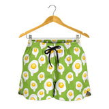 Fried Eggs Pattern Print Design 01 Women Shorts