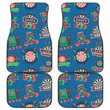 Darts Pattern Print Design 02 Front and Back Car Mats