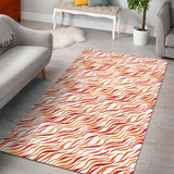 Fire Flame Watercolor Pattern Area Rug