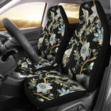 Japanese Crane Ornament Elements Universal Fit Car Seat Covers