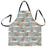 Beautiful Deers Winter Christmas Adjustable Apron