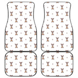 Greyhound Pattern Print Design 05 Front and Back Car Mats