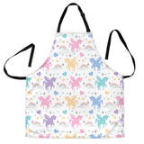 Colorful Unicorn Rainbow Heart Pattern Adjustable Apron