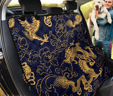 Gold Dragon Pattern Dog Car Seat Covers