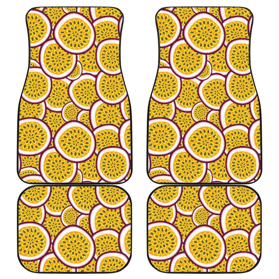 Passion Fruits Slice Pattern Front And Back Car Mats