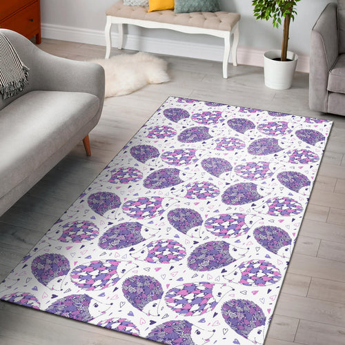 Hedgehog Pattern Print Design 05 Area Rug