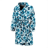 Hibiscus Pattern Print Design 04 Men's Bathrobe