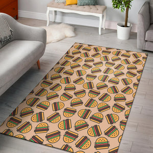 Hamburger Pattern Print Design 01 Area Rug