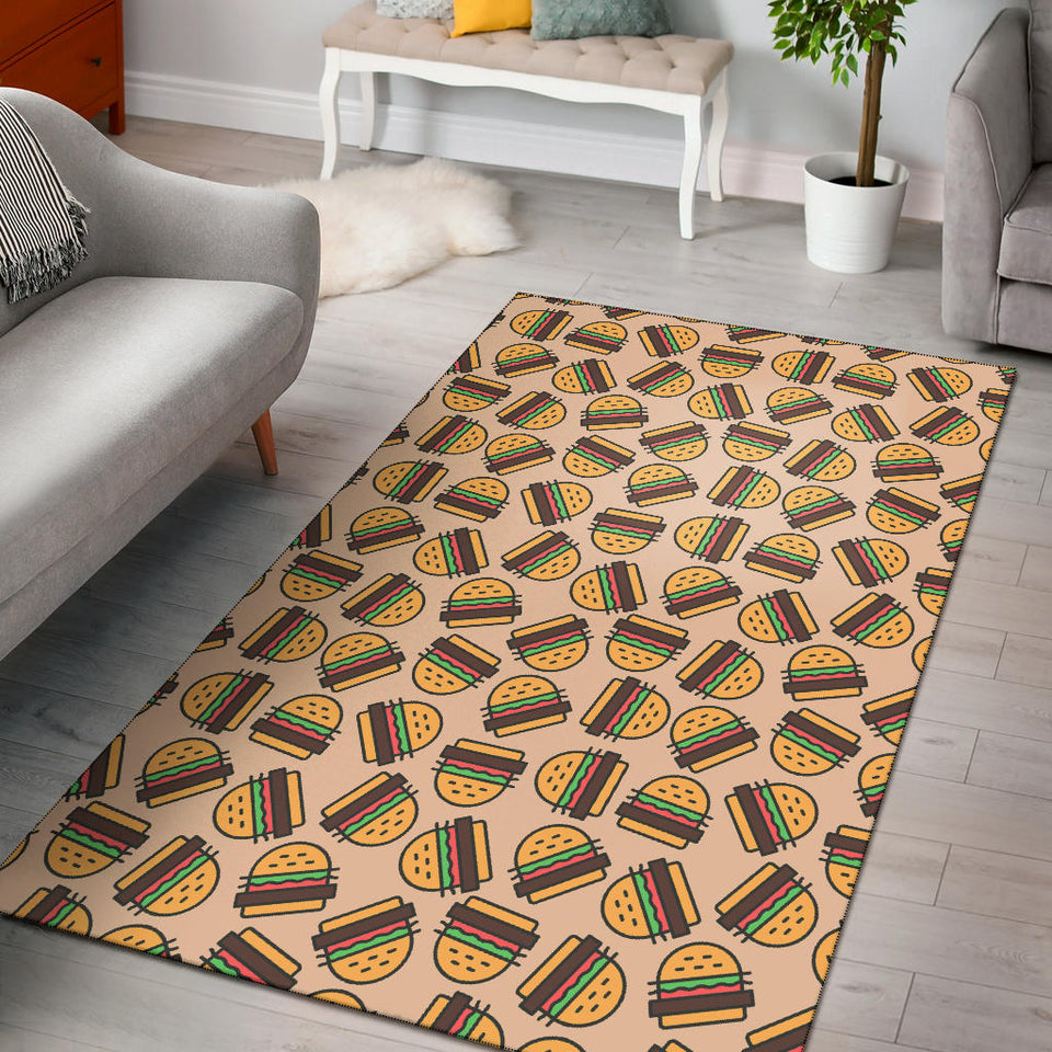 Hamburger Pattern Print Design 01 Area Rug