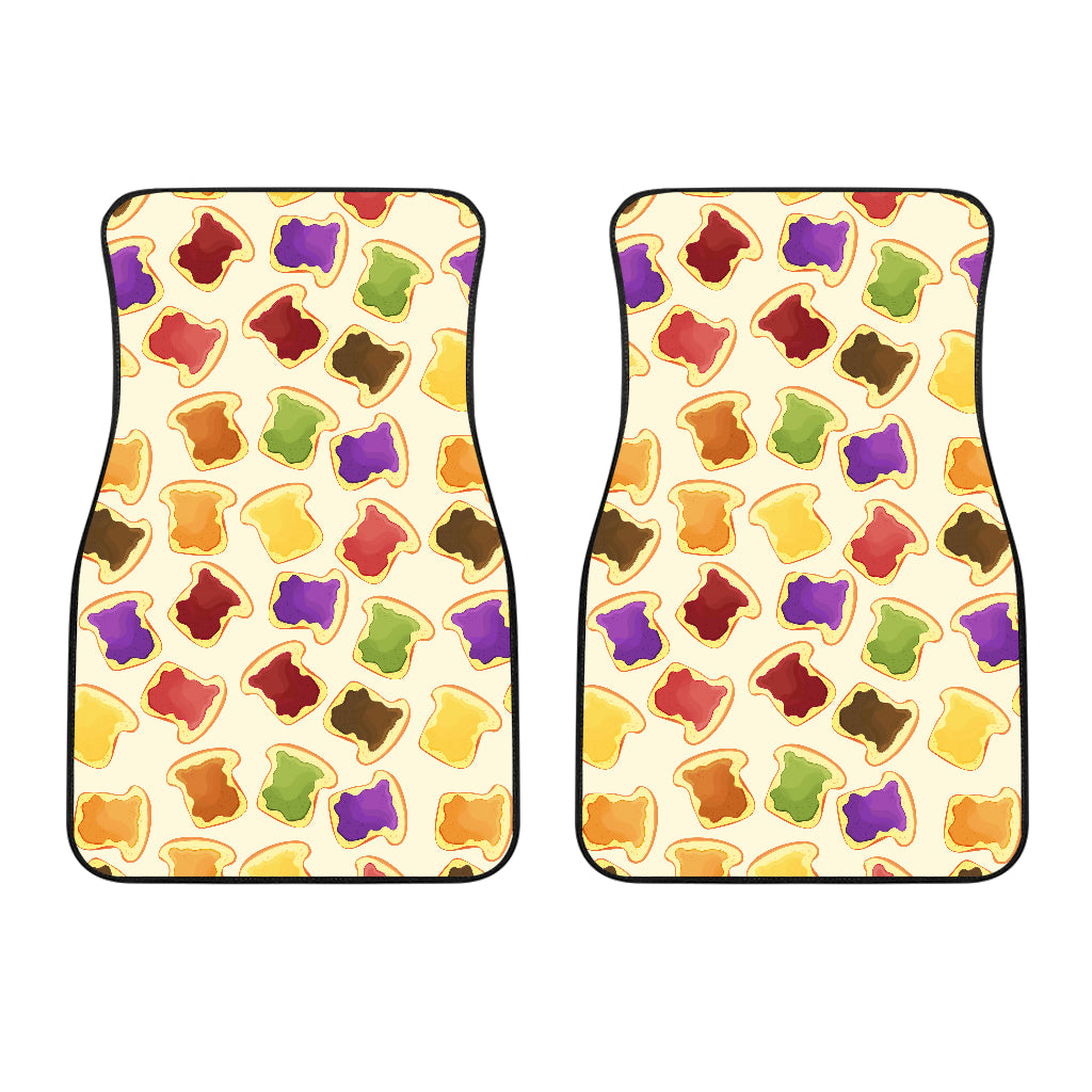 Bread Toast Pattern Print Design 02 Front Car Mats