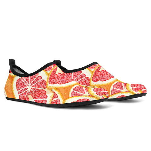 Tropical Grapefruit Pattern Aqua Shoes