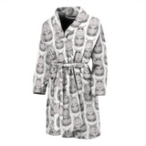 Hippopotamus Pattern Print Design 05 Men's Bathrobe