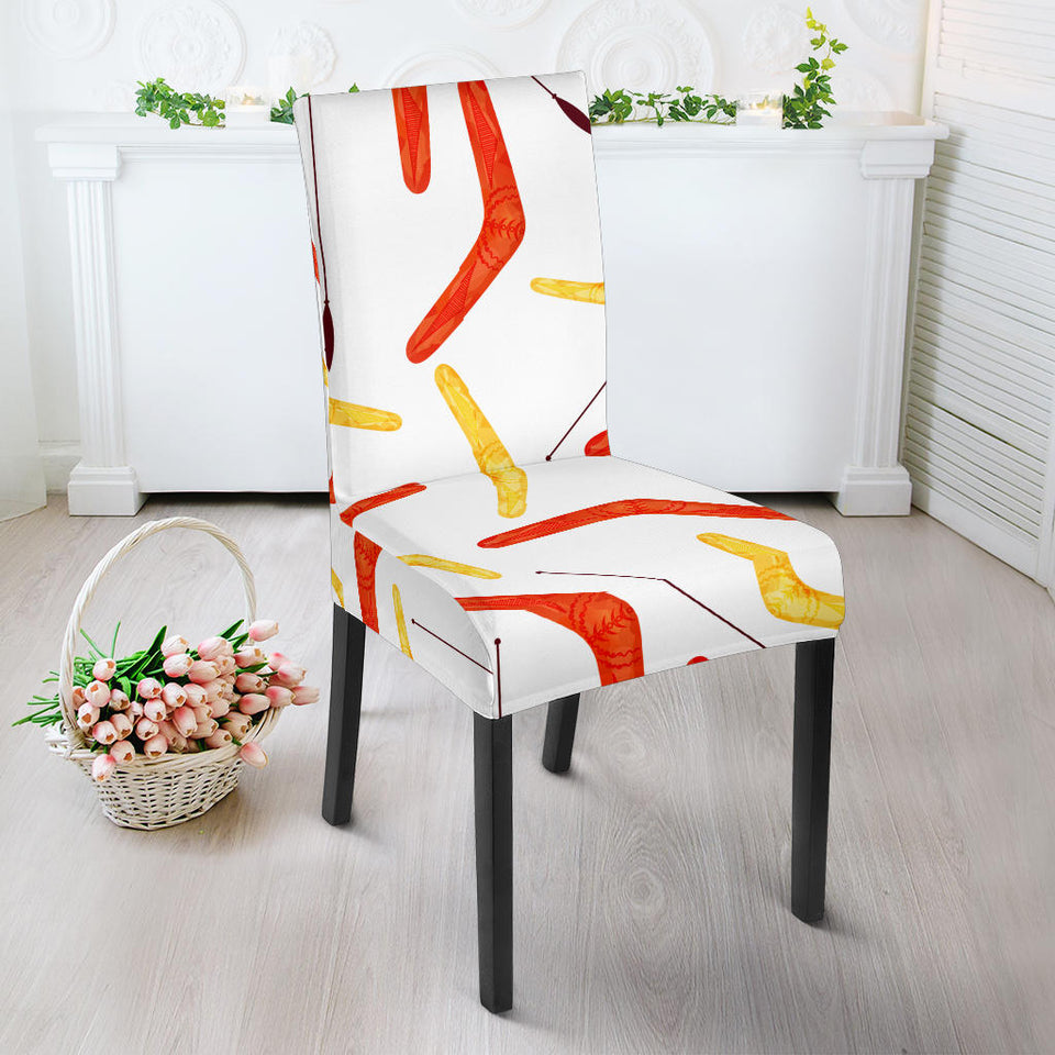 Waterclor Boomerang Australian Aboriginal Ornament Dining Chair Slipcover
