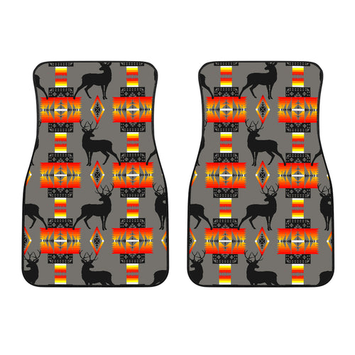 Deer Gray Front Car Mats (Set Of 2)