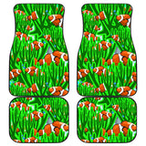 Clown Fish Pattern Print Design 01 Front and Back Car Mats
