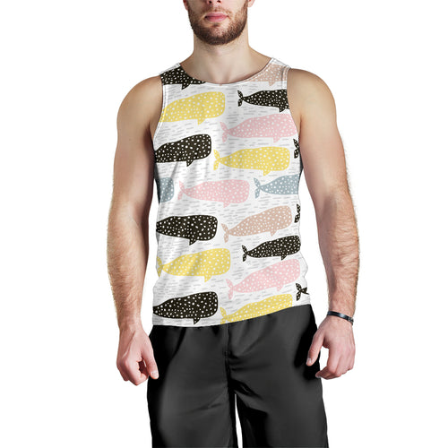 Whale dot pattern Men Tank Top