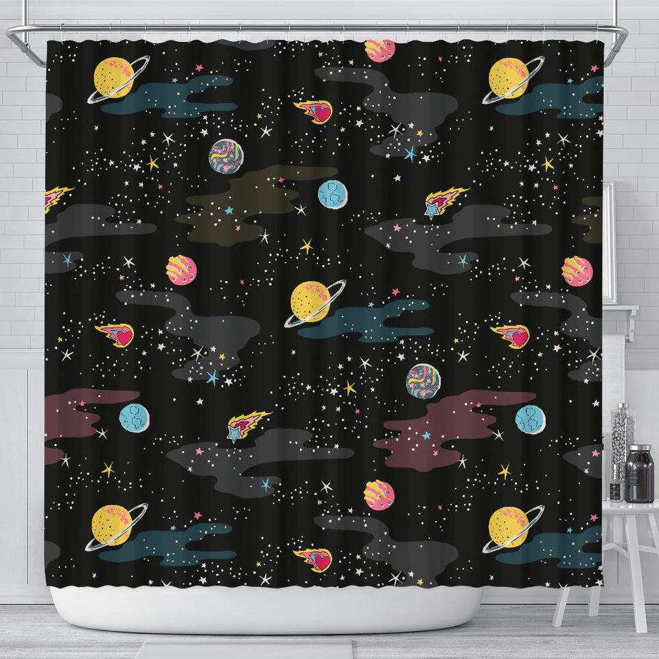 Space Pattern Shower Curtain Fulfilled In US