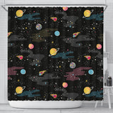 Space Pattern Shower Curtain Fulfilled In US