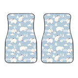 Cute Polar Bears Christmas Decoration Pattern Front Car Mats