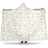 Christmas Tree Christmas Element Silver Gold Pattern Hooded Blanket