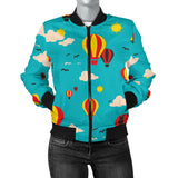 Hot Air Balloon Sky Pattern Women'S Bomber Jacket