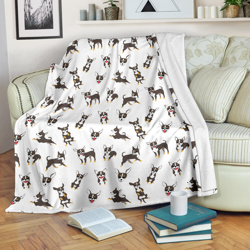 Chihuahua Dog Pattern Premium Blanket