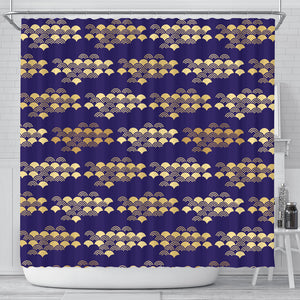Beautiful Japanese Fan Pattern Shower Curtain Fulfilled In US