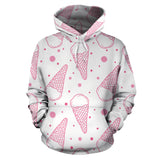 Hand Drawn Ice Cream Pattern Men Women Pullover Hoodie