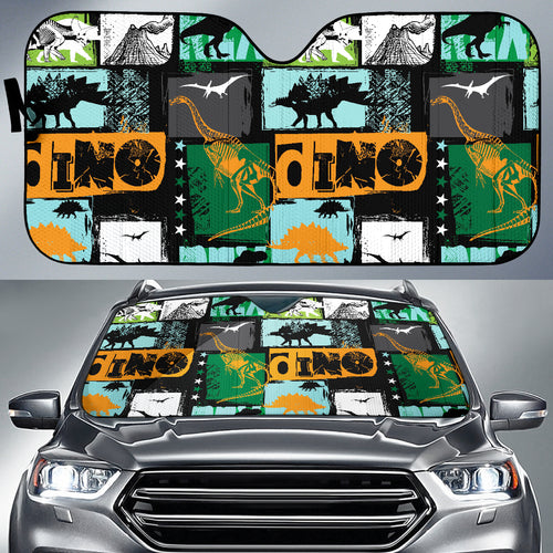 Dinosaurs Print Pattern Car Sun Shade