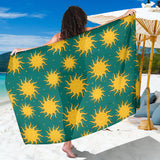 Sun Green Background Sarong
