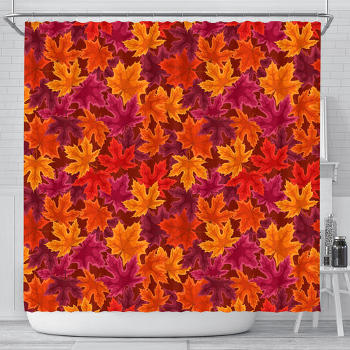 Autumn Maple Leaf Pattern Shower Curtain Fulfilled In US