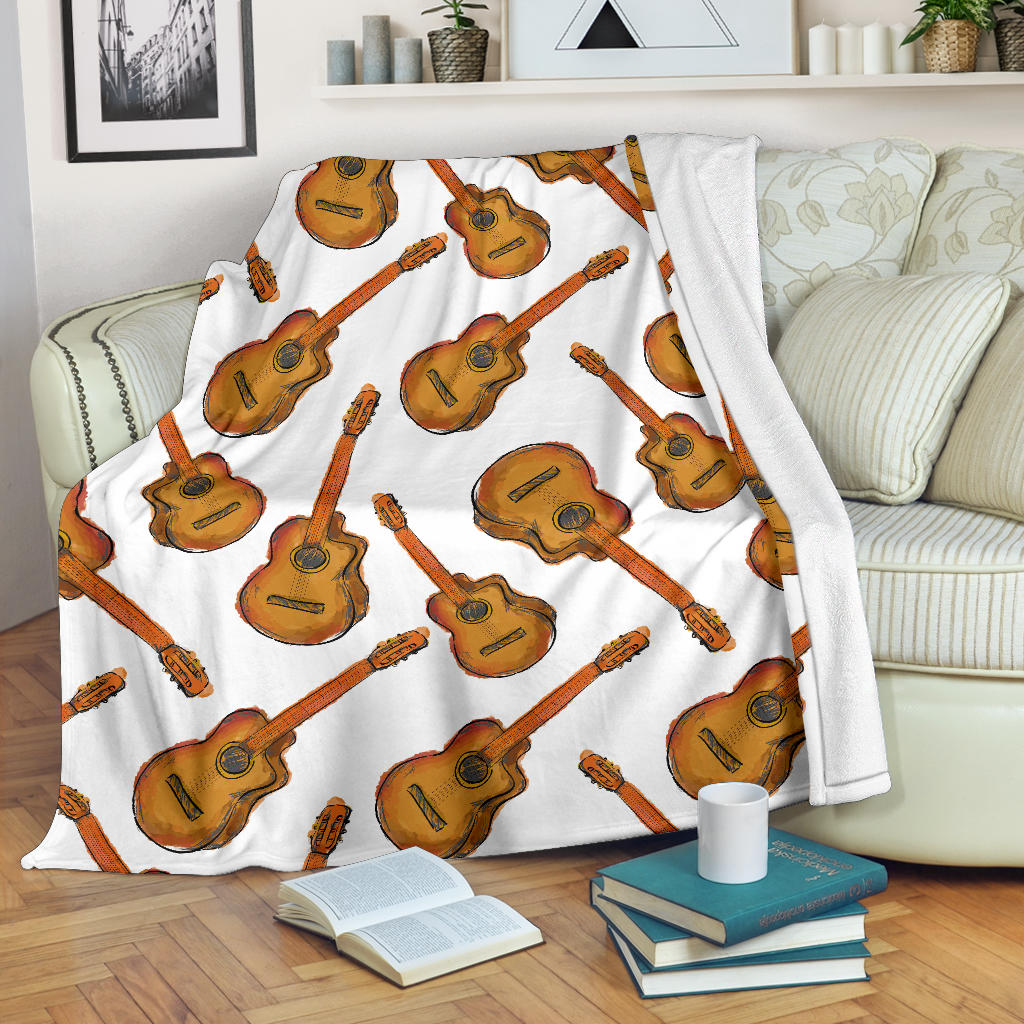 Paint Guitar Pattern Premium Blanket