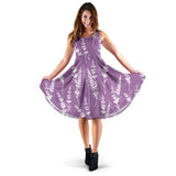 Lavender Flowers Purple Pattern Sleeveless Midi Dress