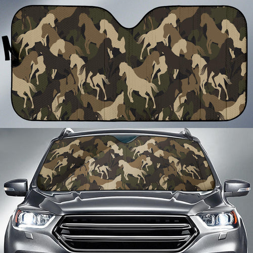 Horse Camo Camouflage Pattern Car Sun Shade