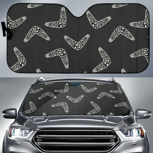 Hand Drawn Boomerang Australian Aboriginal Ornament Car Sun Shade