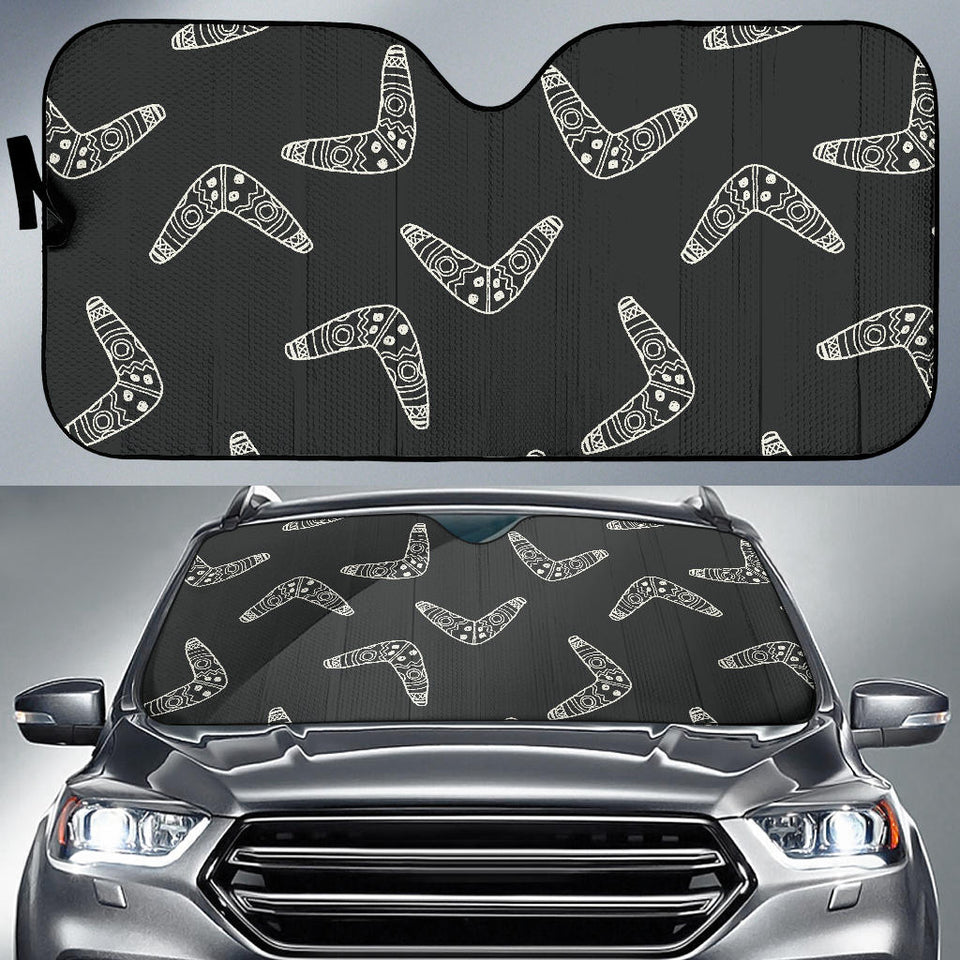 Hand Drawn Boomerang Australian Aboriginal Ornament Car Sun Shade