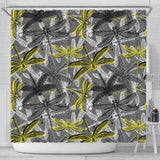 Hand Drawn Dragonfly Pattern Shower Curtain Fulfilled In US
