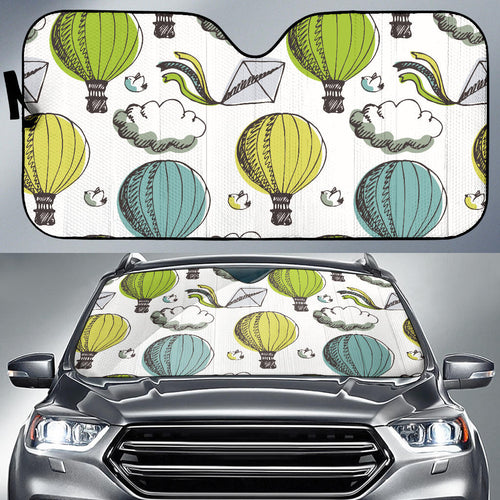 Hot Air Balloon Bird Cloud Pattern Car Sun Shade
