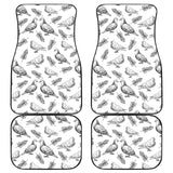Pigeon Pattern Print Design 05 Front and Back Car Mats