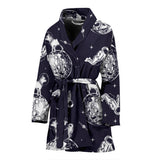 Chihuahua Space Helmet Astronaut Pattern Women'S Bathrobe