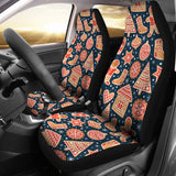 Christmas Gingerbread Cookie Pattern Universal Fit Car Seat Covers