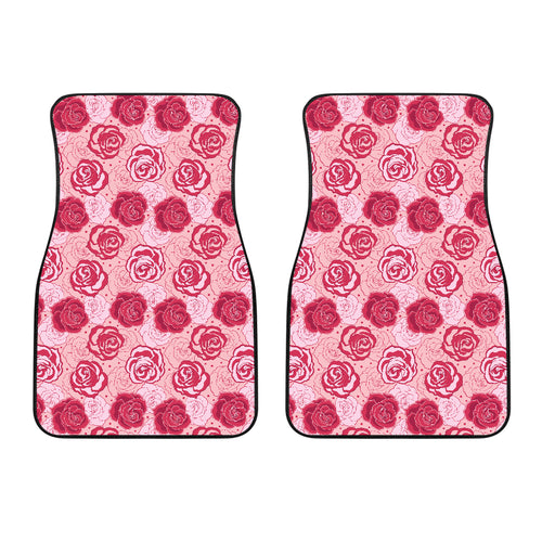 Rose Pattern Print Design 02 Front Car Mats