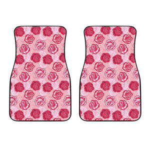 Rose Pattern Print Design 02 Front Car Mats