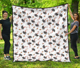 Ostrich Pattern Print Design 02 Premium Quilt