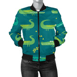 Crocodile Pattern Women'S Bomber Jacket