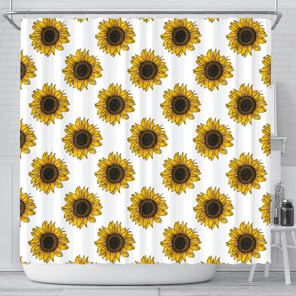 Sunflowers Design Pattern Shower Curtain Fulfilled In US
